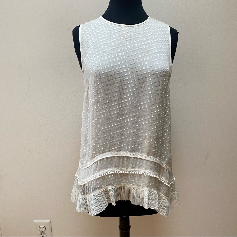 Proenza Schouler Cream Sleeveless Top